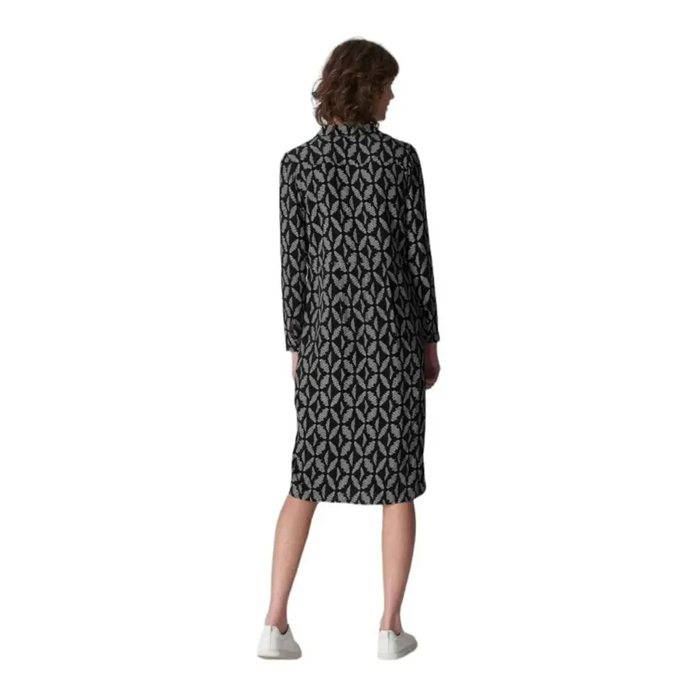 Whistles Courtney Geo Printed Dress Black and White Size 8